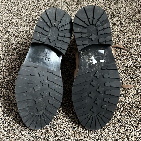 All Saints Revolve Dark Sand Suede Donita Combat Bootie, worn once - Picture 7 of 8